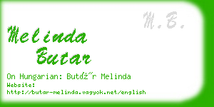 melinda butar business card